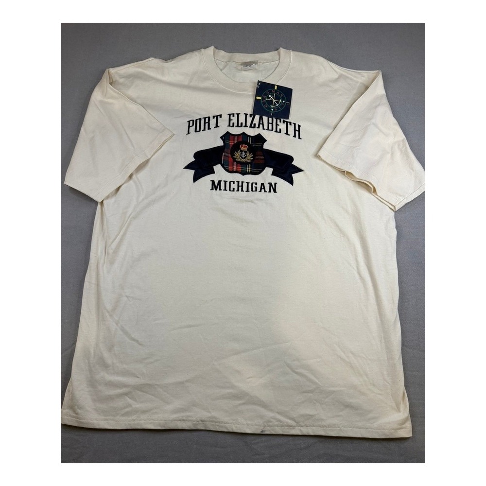Oarsman Port Elizabeth Caseville Michigan T-Shirt Embroidered XXL Made in USA